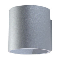 Lampa Ścienna Oprawa Natynkowa G9 Cylindryczna Szara Nowoczesna Orbis Sollux