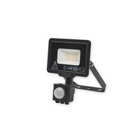 Naświetlacz LED Zewnętrzny Ogrodowy 10W 770lm 3000K Ciepły 120° z Czujnikiem Ruchu i Zmierzchu IP44 Czarny MHC Kobi