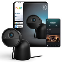 Kamera Przewodowa Wewnętrzna IP 2K QHD 1440p CMOS Czarna Zigbee WiFi SMART Security Camera Secure Philips HUE