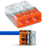 Złączka Instalacyjna Szybkozłączka 2273-203 na Drut 3x0,5-2,5mm WAGO