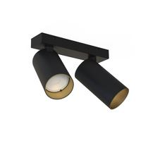 Lampa Sufitowa Oprawa Natynkowa Reflektor Punktowa 2x GU10 Czarna Nowoczesna MONO 7766 Nowodvorski