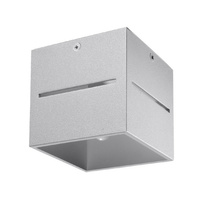 Lampa Sufitowa Oprawa Natynkowa Kostka G9 Kwadratowa Szara Nowoczesna Lobo Sollux