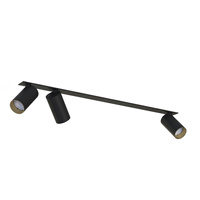 Lampa Sufitowa Oprawa Podtynkowa Reflektor Punktowa 3x GU10 Czarna Nowoczesna MONO SURFACE 7691 Nowodvorski