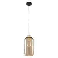 Lampa Sufitowa Wisząca MARCO GREEN Zwis Czarno-Złoto-Brązowa Loft E27 3314 TK Lighting