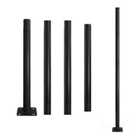 Słup Oświetleniowy Składany do Opraw Zewnętrznych SG 4m Fi 60mm Czarny Kobi