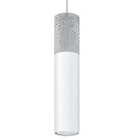 Lampa Sufitowa Wisząca Zwis GU10 Tubularna Biała Szara Nowoczesna Borigio Sollux