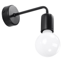 Lampa Ścienna Kinkiet E27 Nieregularna Czarna Industrialna Duomo Sollux