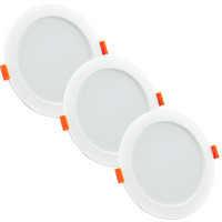 Zestaw 3 x Oprawa podtynkowa okrągła MIRO LED Biała 6W 420lm 3000K GOLDLUX (Polux)