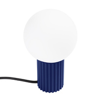 Lampa Biurkowa Stołowa G9 Okrągła Granatowa Nowoczesna Matowa Halo Sollux