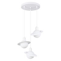 Lampa Sufitowa Wisząca Zwis 3x G9 Kulista Biała Nowoczesna Hyperion Sollux