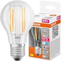 Żarówka LED E27 A60 7,5W = 75W 1055lm 4000K Neutralna 300° CRI90 Filament Ściemnialna OSRAM SUPER STAR+