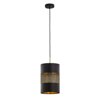 Lampa Wisząca Sufitowa BOGART BLACK Zwis Czarno-Złota Nowoczesna E27 3214 TK Lighting