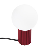 Lampa Biurkowa Stołowa G9 Okrągła Bordowa Nowoczesna Matowa Halo Sollux