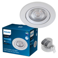 Oprawa Podtynkowa Wpuszczana LED 5W 350lm 2700K Biała Sparkle Philips