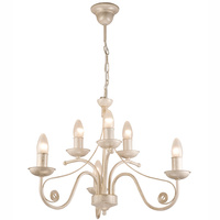 Lampa Wisząca Sufitowa DONATO 6xE14 Żyrandol Biała Klasyczna LM-6.29/A Lamkur