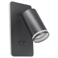 Kinkiet Ścienny 6W 300lm 4000K Neutralna 120° GU10 Czarny PARIS Sanico Goldlux