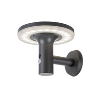 Lampa Ogrodowa Zewnętrzna Solarna Kinkiet Elewacyjny LED 10W 250lm 4000K IP44 z Czujnikiem Ruchu i Zmierzchu Antracyt Nowoczesny Alaska Rabalux