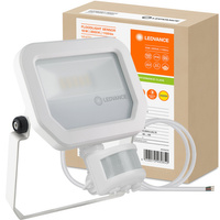 Naświetlacz LED Reflektor Zewnętrzny Lampa 10W 1100lm 3000K IP65 Biały Z Czujnikiem Ruchu i Zmierzchu Floodlight Ledvance