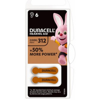 BATERIE do aparatu słuchowego Duracell DA312 BL6