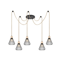 Lampa Wisząca Sufitowa E27 Czarny Industrialny Farfalle Rabalux