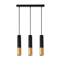Lampa Wisząca Sufitowa KEON 3xGU10 Regulowana Czarno-Złota MASTERLED