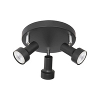 Lampa Sufitowa Oprawa Halogenowa Punktowa Reflektor LED 3x GU10 Czarny Klasyczny Konrad 5324 Rabalux