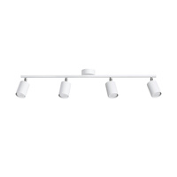 Lampa Sufitowa Oprawa Natynkowa SPOT TUBA Reflektor 4x GU10 Ruchoma Tubularna Biała Nowoczesna Lemmi Sollux