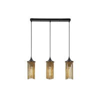 Lampa Wisząca Sufitowa 3x E27 Czarny Nowoczesny Roxas Rabalux