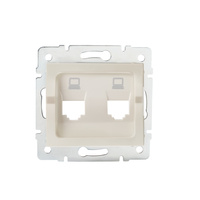 Adapter Gniazda RJ45 Internetowe Kwadratowe Beżowe LOGI Kanlux