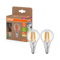 2x Żarówka LED P45 Kulka E14 2.2W = 40W 470lm 2700K Ciepła 320° 214lm/W CLASSIC ENERGY EFFICIENCY Osram