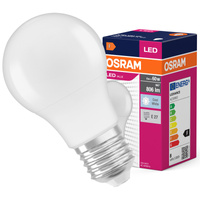 Żarówka LED A60 E27 4.9W = 40W 470lm 6500K Zimna 150° VALUE CLASSIC Osram