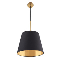 Lampa Sufitowa Wisząca Zwis E27 Czarna Złota ELENA Sanico Goldlux
