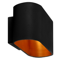 Kinkiet Ścienny Lampa Oprawa Natynkowa G9 Czarny Złoty Elissa Sanico Goldlux