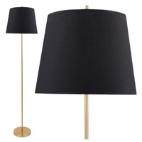 Lampa Podłogowa Oprawa Stojąca E27 Czarna Złota ELENA Sanico Goldlux