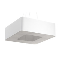 Lampa Sufitowa Wisząca Zwis 8x E27 Żyrandol Kwadratowa Biała Minimalistyczna Urano Sollux
