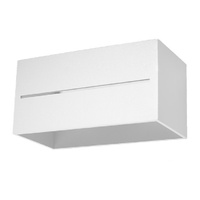 Lampa Ścienna Kinkiet Góra Dół 2x G9 Prostokątna Biała Nowoczesna Lobo Sollux