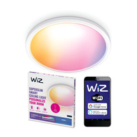 Plafon LED Lampa Sufitowa Natynkowa 22W 2600lm 2700-6500K RGB + TW 42.3cm Biała Okrągła Inteligentna SMART WiFi Bluetooth Aplikacja Superslim WiZ