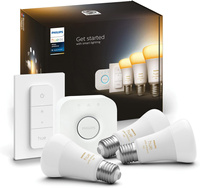 3x Żarówka LED E27 A60 10.5W = 75W 1055lm 2200-6500K CCT SMART Inteligentna Bluetooth ZigBee White Ambiance + Mostek Bridge + Regulator PILOT Zestaw Startowy Philips HUE