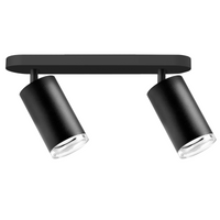 Oprawa Ścienno-Sufitowa Reflektor Punktowy 2x GU10 Czarna IP44 TURYN Sanico Goldlux