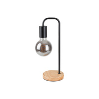 Lampa Stołowa Biurkowa Nocna E27 Czarny Industrialny Bruno Rabalux