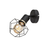 Kinkiet Ścienny Lampa LED E27 Czarny Vintage Fran Rabalux