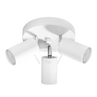 Lampa Sufitowa Oprawa Natynkowa SPOT TUBA Reflektor 3x GU10 Ruchoma Tubularna Biała Nowoczesna Ring Sollux