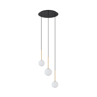 Lampa Sufitowa Wisząca 3x G9 Czarny Biały Klasyczna KARO 10304 Nowodvorski