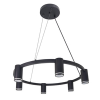Lampa Sufitowa Wisząca Zwis 6x GU10 Czarna PARIS Sanico Goldlux