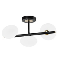 Lampa Sufitowa Dekoracyjna G9 Czarna Złota Elegance Kobi