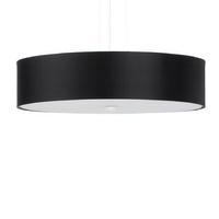 Lampa Sufitowa Wisząca Zwis 5x E27 Żyrandol Geometryczna Czarna Minimalistyczna Skala Sollux