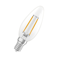 Żarówka LED B35 E14 Świeczka 1.8W = 25W 250lm 2700K Ciepła 320° Filament Ściemnialna SUPERSTAR Osram