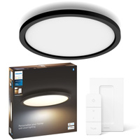 Plafon LED Lampa Sufitowa Natynkowa 21W 2450lm IP20 White Ambiance TW Czarna 39.5cm Inteligentna SMART Zigbee Bluetooth Aurelle Philips HUE