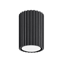 Lampa Sufitowa Reflektor Tuba Spot 1x GU10 Czarna Karbon Deep Space SL.1568 Sollux