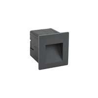 Lampa Ogrodowa Zewnętrzna Kinkiet Elewacyjny Oprawa Podtynkowy LED 3W 120lm 3000K Ciepła Grafitowa Wodoodporna IP44 Nowoczesna STEP 6907 Nowodvorski